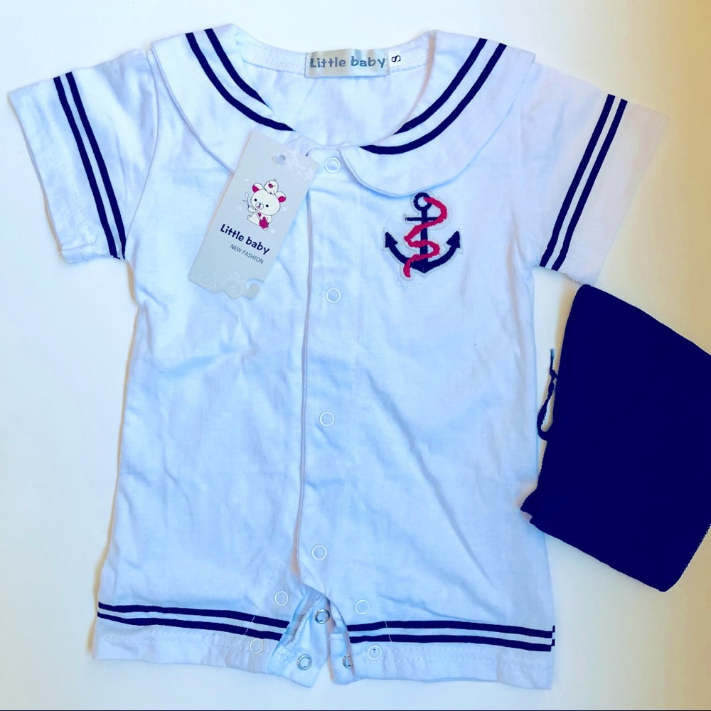 Baby Boy Romper Sailor Suit